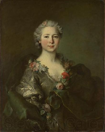 Louis Tocque probably Portrait of mademoiselle de Coislin France oil painting art